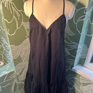 Calvin Klein Voluminous Strappy Sun Dress Black NWT